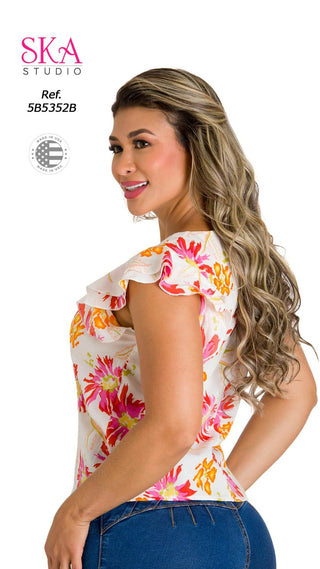  Blusa Con Estampado Floral 5B5352B - Estampado