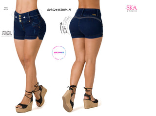 Jocelynn Short Pretina Ancha  52445SHPA-N - Azul Oscuro