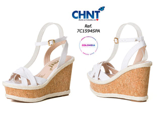  Sandalia Plataforma De Corcho 7C1594SPA - Blanco