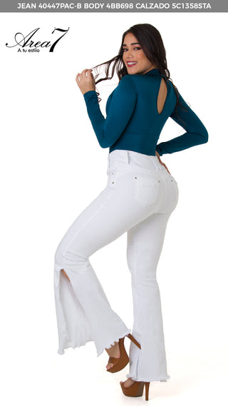 Jadon Jean Levanta Cola Campana Tiro Alto 40447PAC-B - Blanco