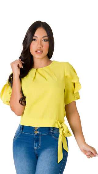 Blusa Con Manga Corta 7B5214B - Verde