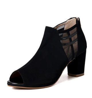 Botines con tacón grueso 5C1726CETM - Negro