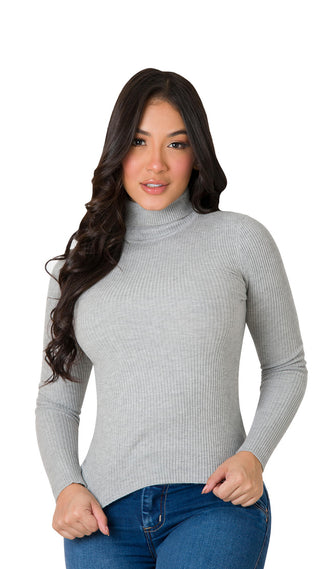 Sueter cuello tortuga 4B5979S - Gris