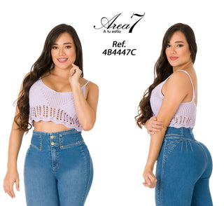 Blusa Tejida de Punto 4B4447C - Lila