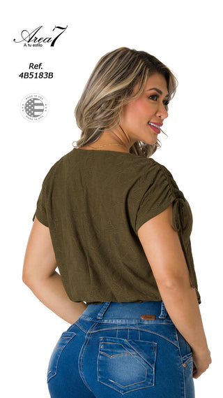 Blusa Hojarota 4B5183B - Verde Oliva