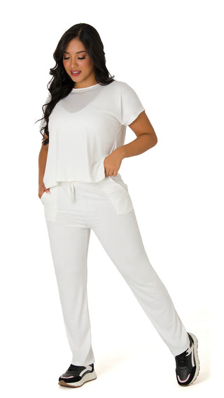 Conjunto Pantalón Y Camiseta 7L4487LMX - Blanco