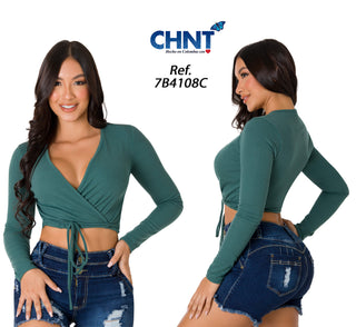 Blusa Manga Larga 7B4108C - Verde