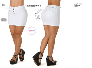 Kaile Falda Tiro Alto 40558FAPN-B - Blanco