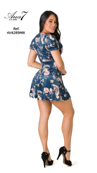 Vestido Estampado Corto 4V4289MN - Estampado