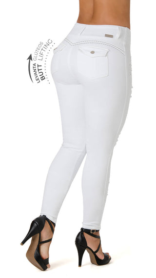 Jillian Jeans Levantacola 52437DPNP-B - Blanco