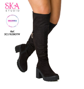 Botas largas con tacon bajo 5C1763BOTM - Negro