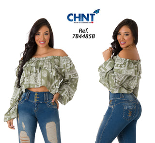 Blusa Manga Larga 7B4485B - Estampado