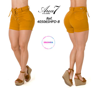 Pamelia Shorts Levantacola Mostaza 40506SHPD-B - Mostaza