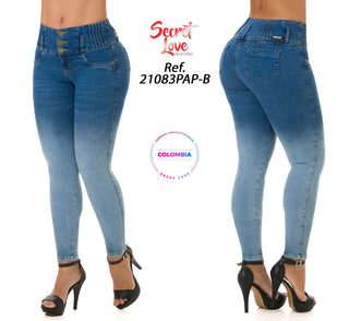 Franco Jeans Levantacola Bota Skinny 21083PAP-B - Azul Medio