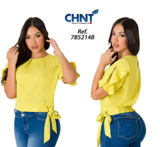 Blusa Con Manga Corta 7B5214B - Verde
