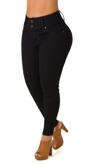 Conni Jeans Skinny Levanta Cola Tiro Alto 70698P-B - Negro