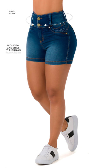 Page Shorts Levantacola Pretina Normal 71147SHPN-B - Azul Medio