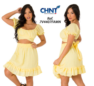 Conjunto De Falda Y Top 7V4407FAMN - Amarillo