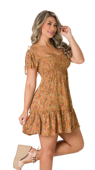 Vestido Floral Con Volantes 2V5135MN - Estampado
