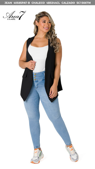  Chaleco Tipo Sastre 4B5344CL - Negro