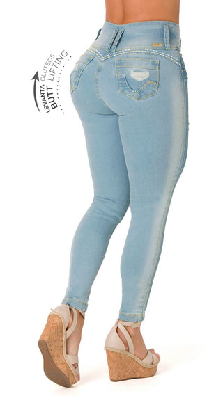 Gray Jeans Levantacola Bota Tobillero 40438DPAT-B - Azul Claro