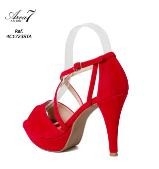 Sandalia de tacón cono 4C1723STA - Rojo