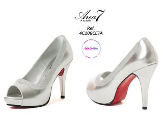 Calzado Modelo Tacon 4C108CETA - Plata