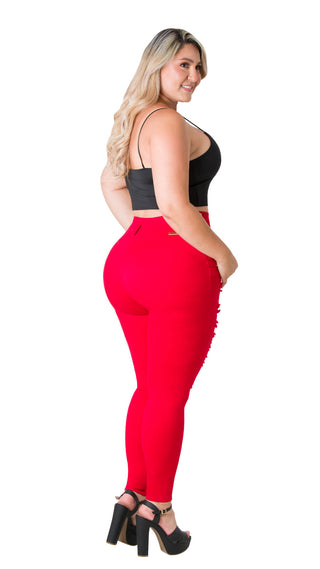 Jeans levanta cola skinny secret love 21378DPAP-N - Rojo