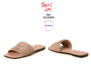 Sandalia Plana De Tiras  2C232SPL - Nude