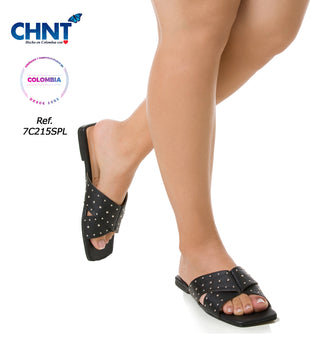 Calzado Modelo Plana  7C215SPL - Negro