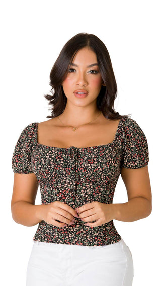 Blusa Escote Cuadrado 7B5366B - Estampado