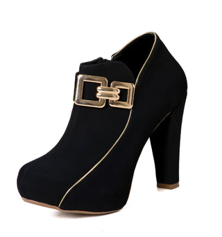 Botines tacÃ³n cono 5C1751BTA - Negro