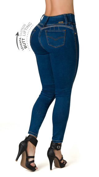 Gloria Jeans Levantacola Bota Skinny 71043P-B - Azul Medio