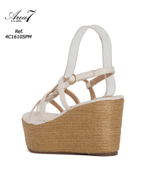 Sandalia Plataforma Cruzado 4C1610SPM - Blanco
