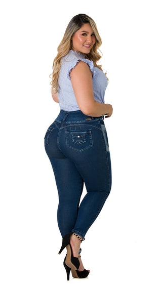 Jeans Levantacola Skinny CHNT 71291PAP-B - Azul Oscuro