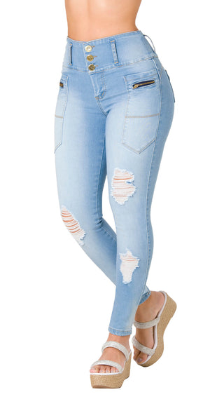 Jeans Levantacola Skinny CHNT 71292DPAP-B - Azul Claro
