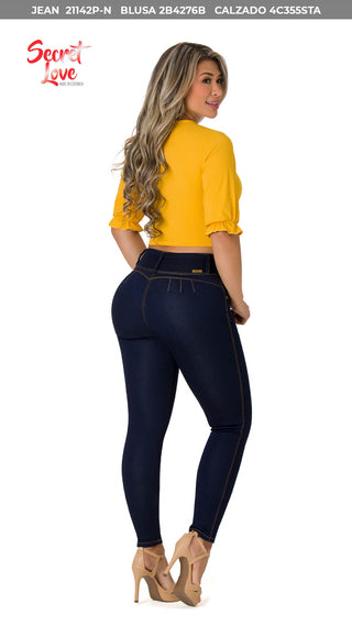 Glennie Jeans Levantacola Bota Skinny 21142P-N - Azul Oscuro
