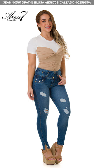  Blusa  Combinacion De Colores 4B3870B - Beige