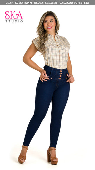  Blusa En Tela Campesina 5B5388B - Estampado