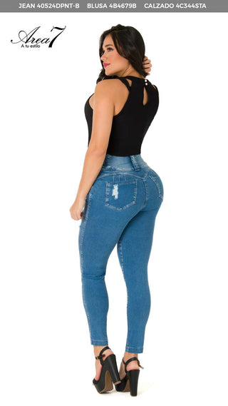 Ireland Jeans Skinny Levanta Cola Tiro Alto 40524DPNT-B - Azul Claro