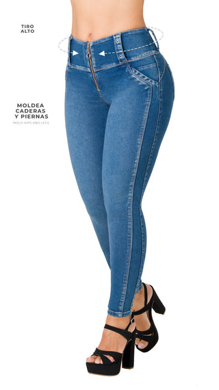Jean Levanta cola skinny Ska 52525PAP-B - Azul Oscuro