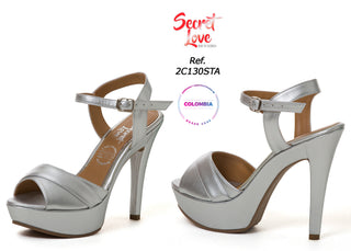 Calzado Modelo Tacon 2C130STA - Plata