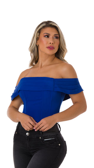 Blusa Hombros Descubiertos  5B3893C - Azul Royal